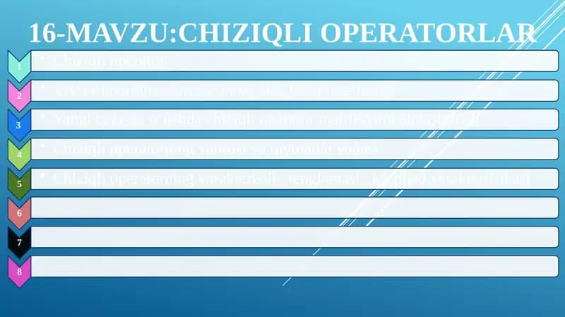 Chiziqlioperatorlar