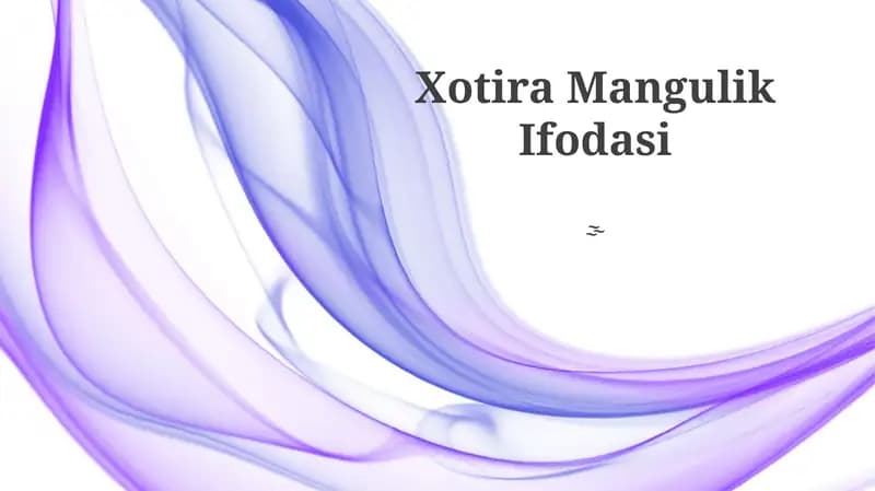 Xotira Mangulik Ifodasi