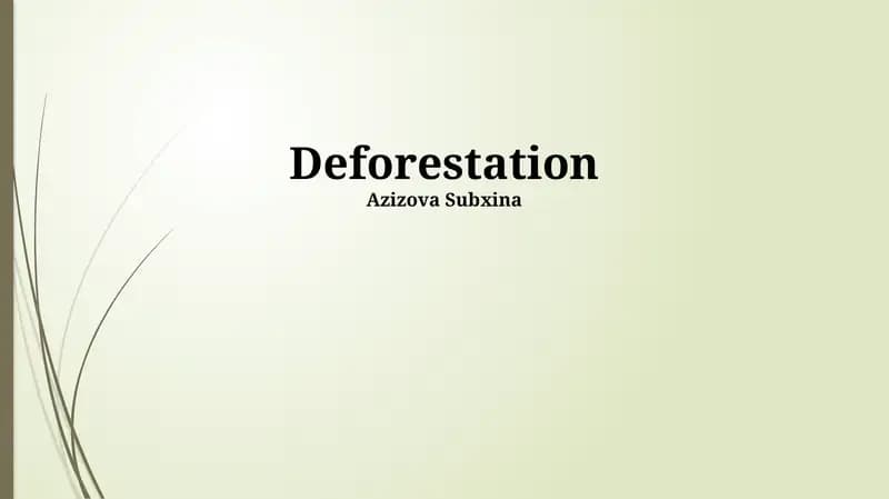 Deforestation