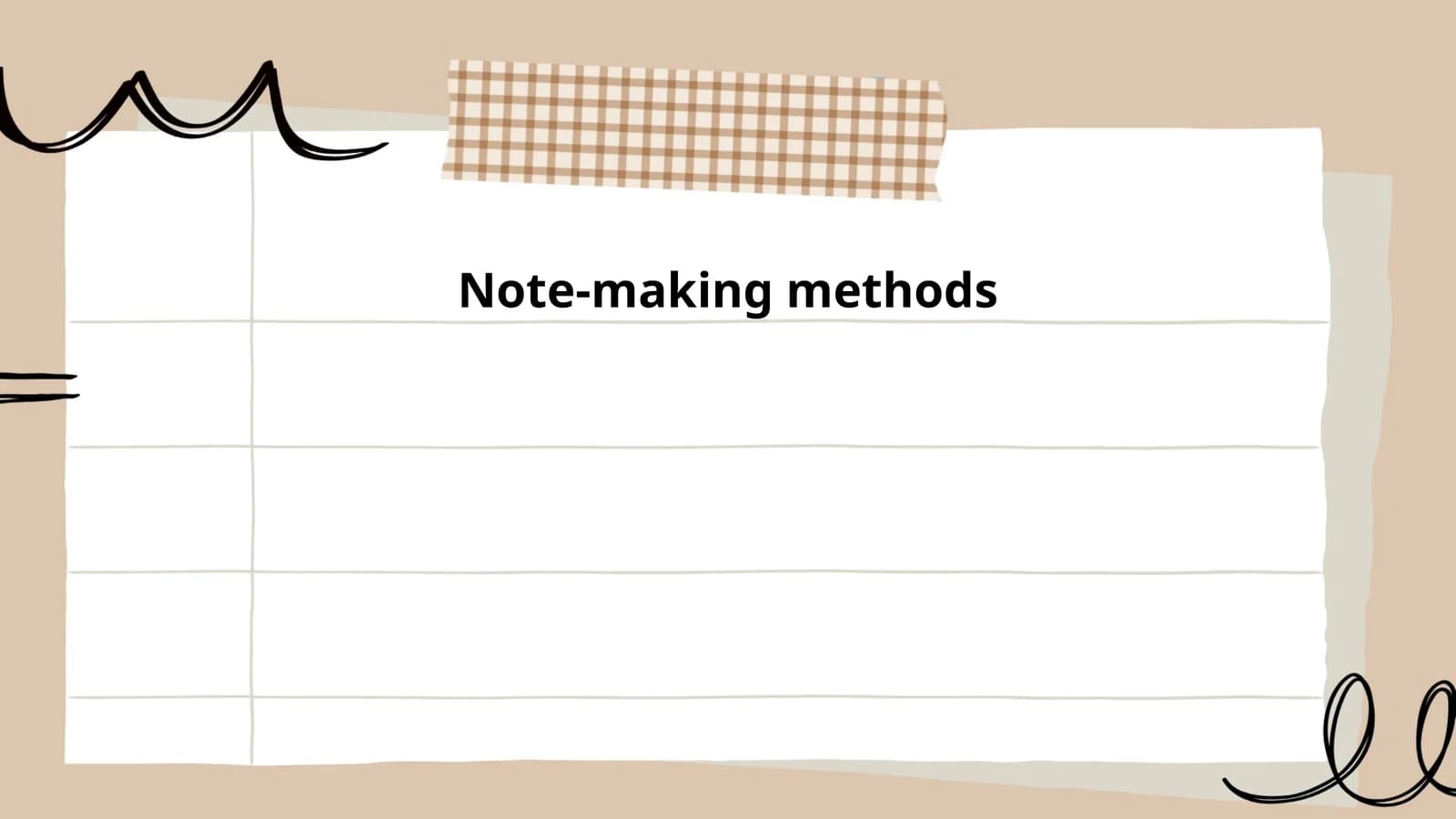 Note-making methods