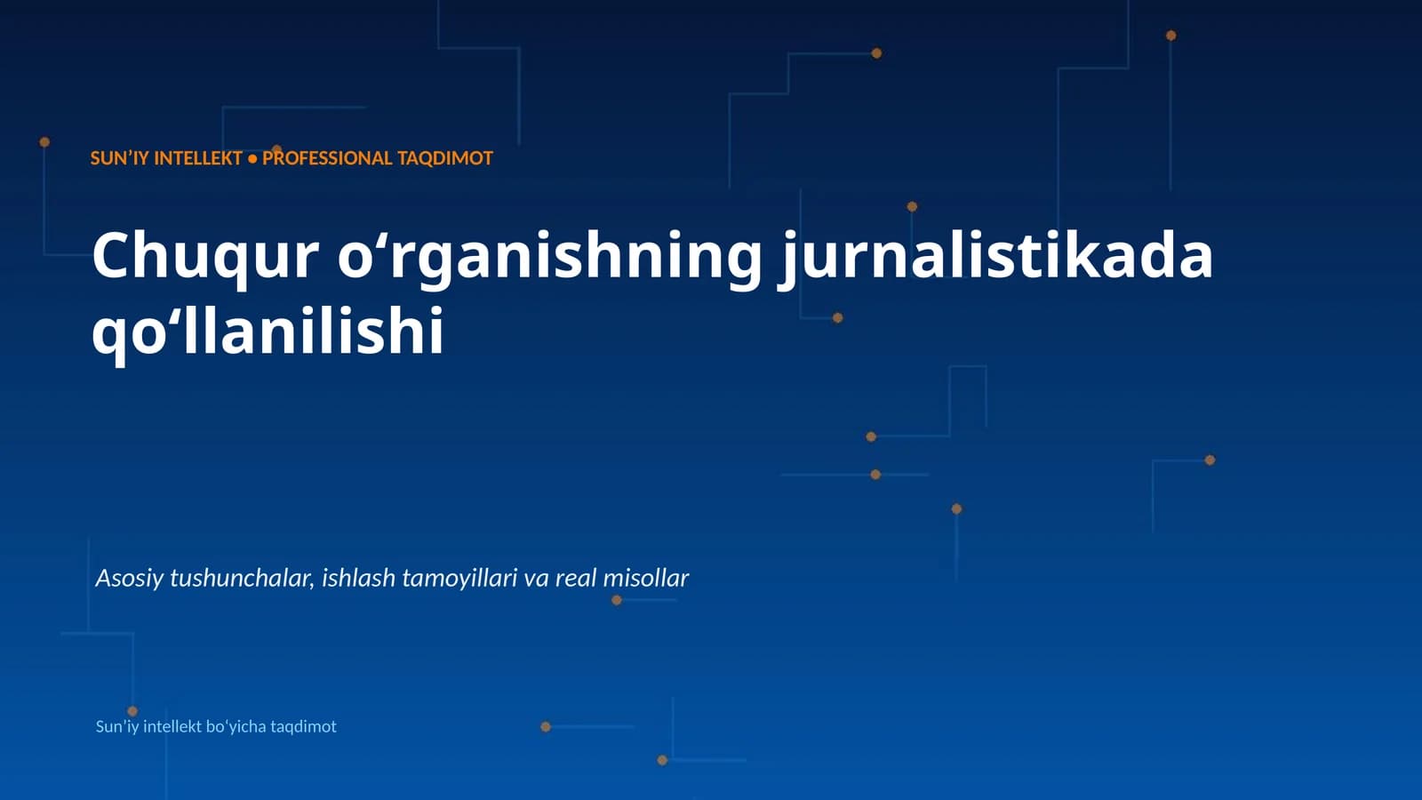 Sunʼiy intellekt • Professional taqdimot