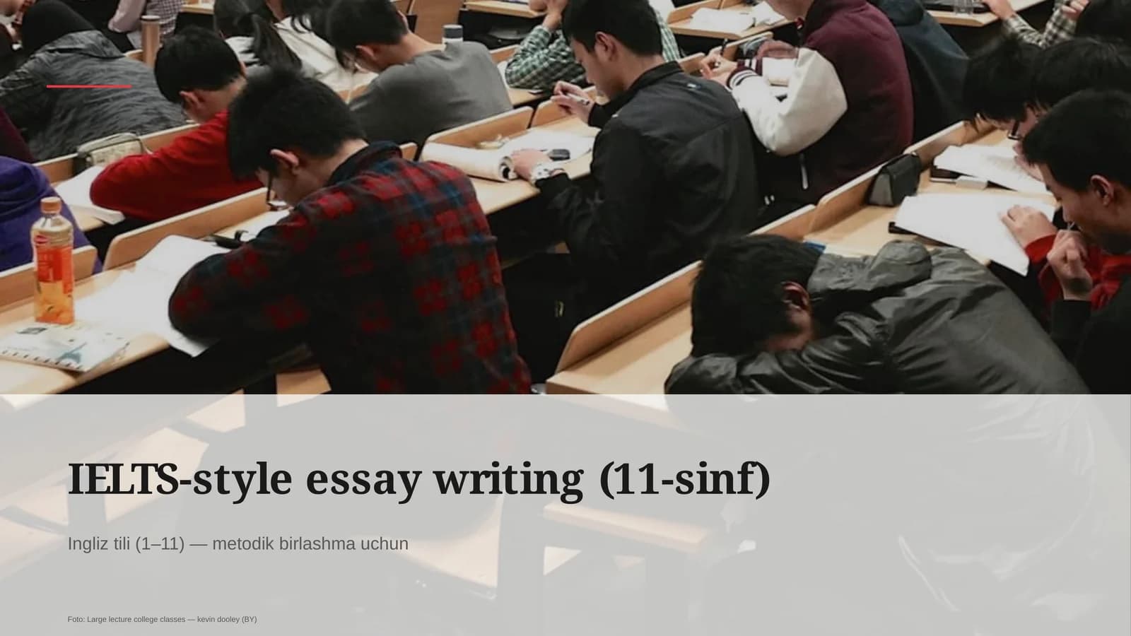 IELTS-style essay writing (11-sinf)