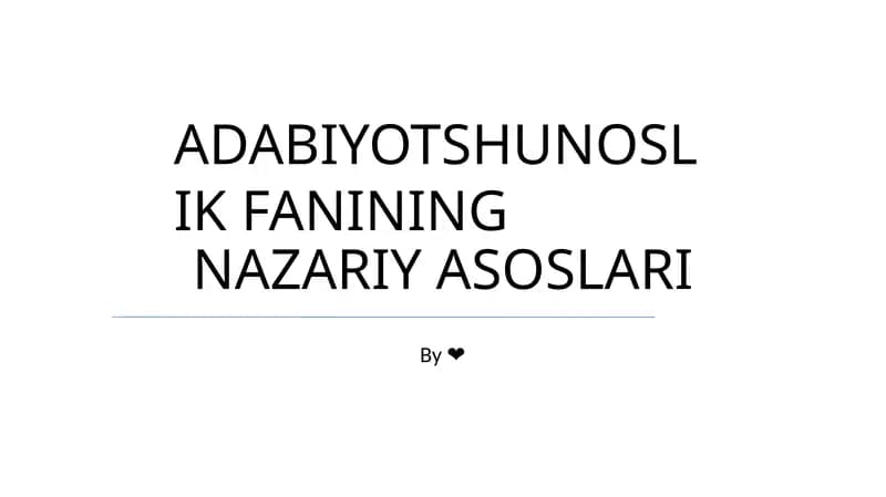 Formalizm va Yangi Tanqid