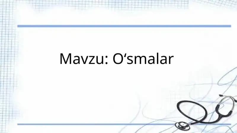 Oʻsmalar