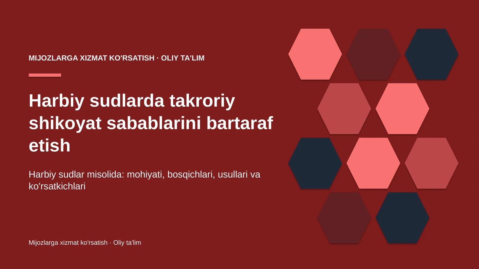 Harbiy sudlarda takroriy shikoyat sabablarini bartaraf etish