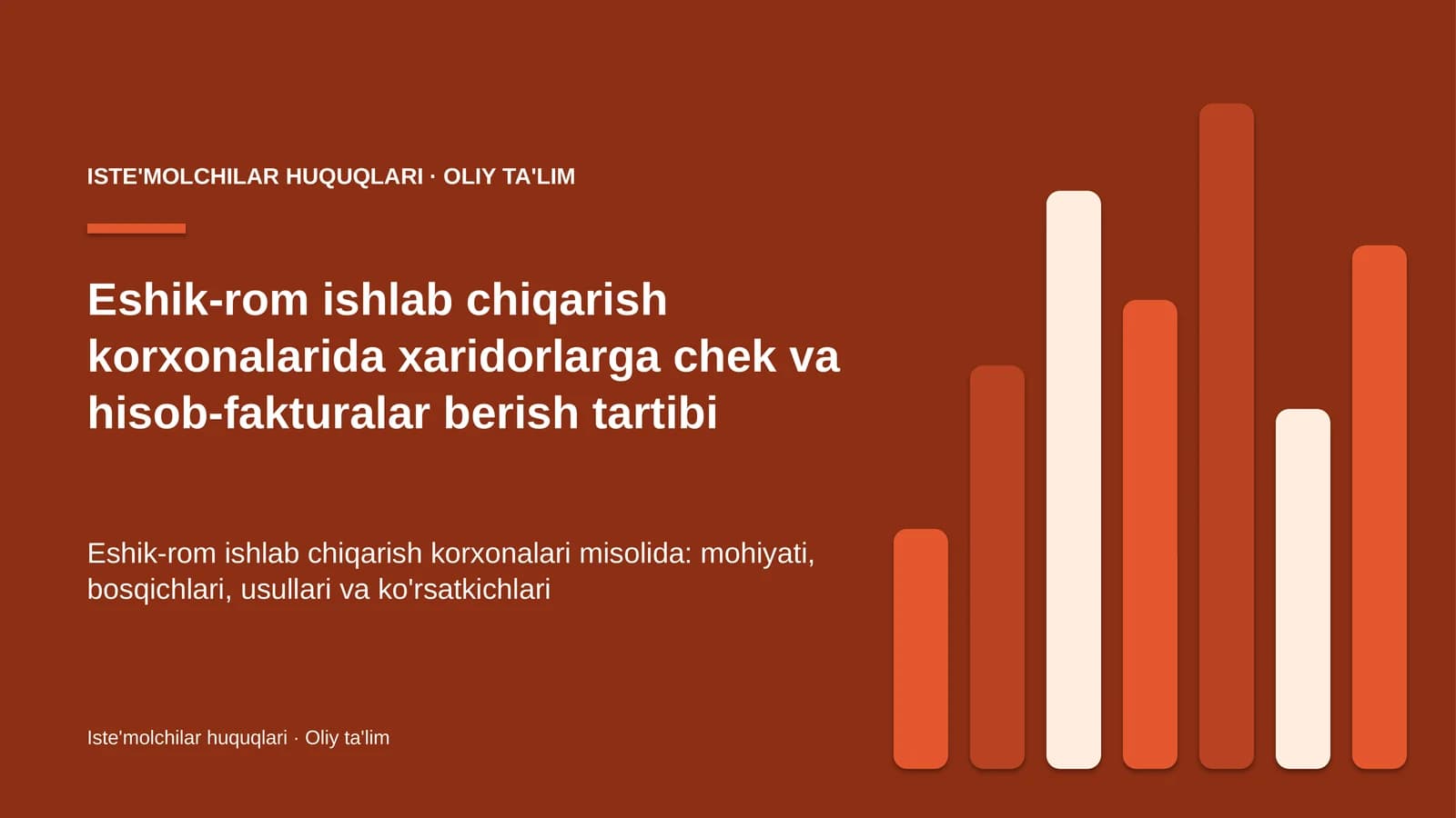 eshik rom ishlab chiqarish korxonalarida xaridorlarga chek va hisob fakturalar berish tartibi 4340