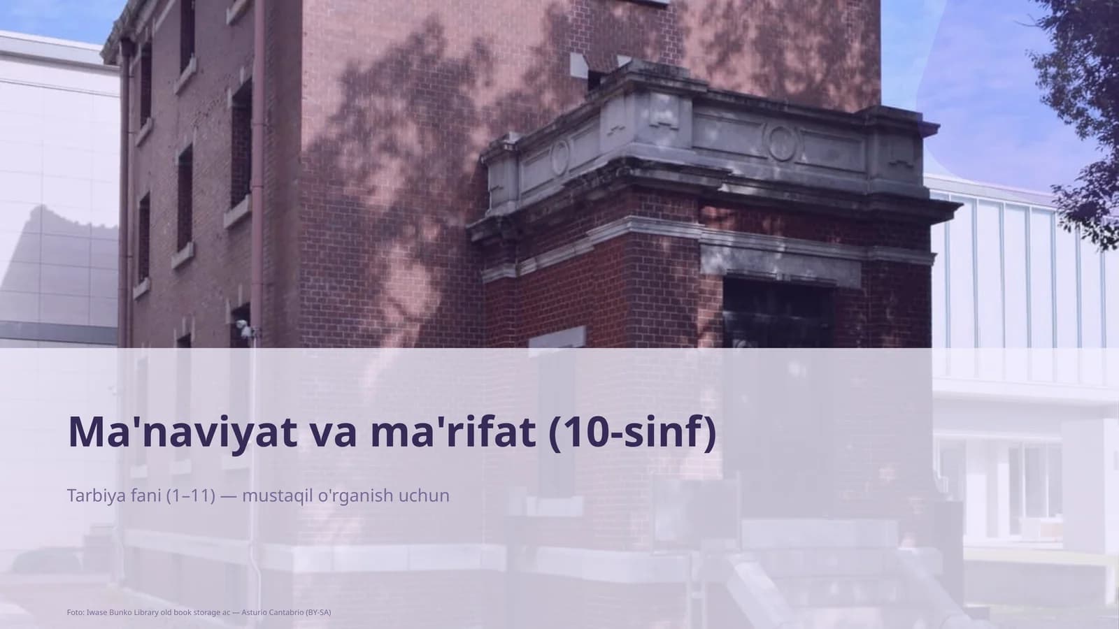 Ma'naviyat va ma'rifat (10-sinf)