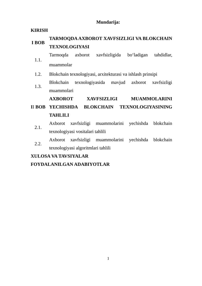 Blokchain texnologiyasi