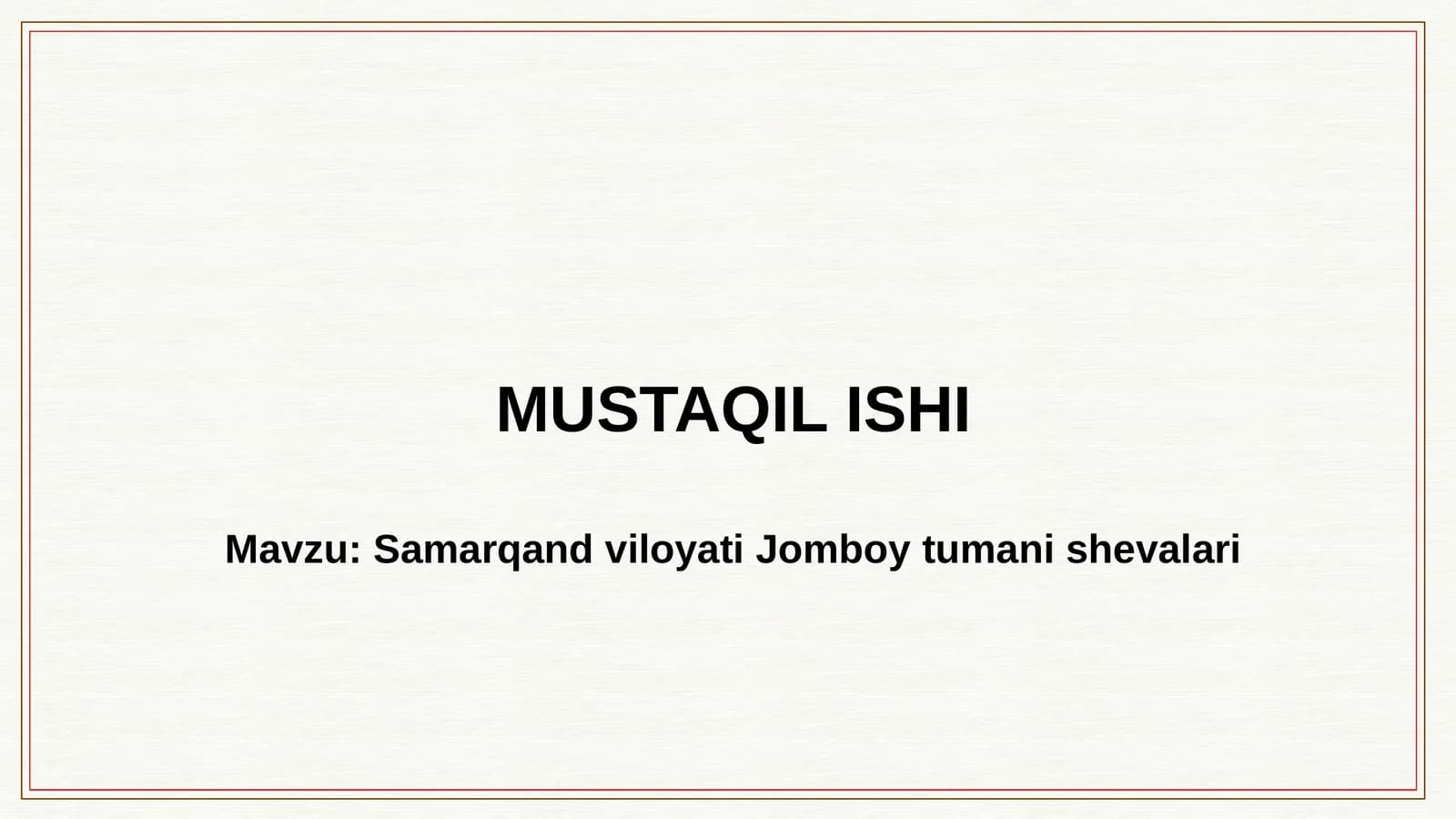 Samarqand viloyati Jomboy tumani shevalari