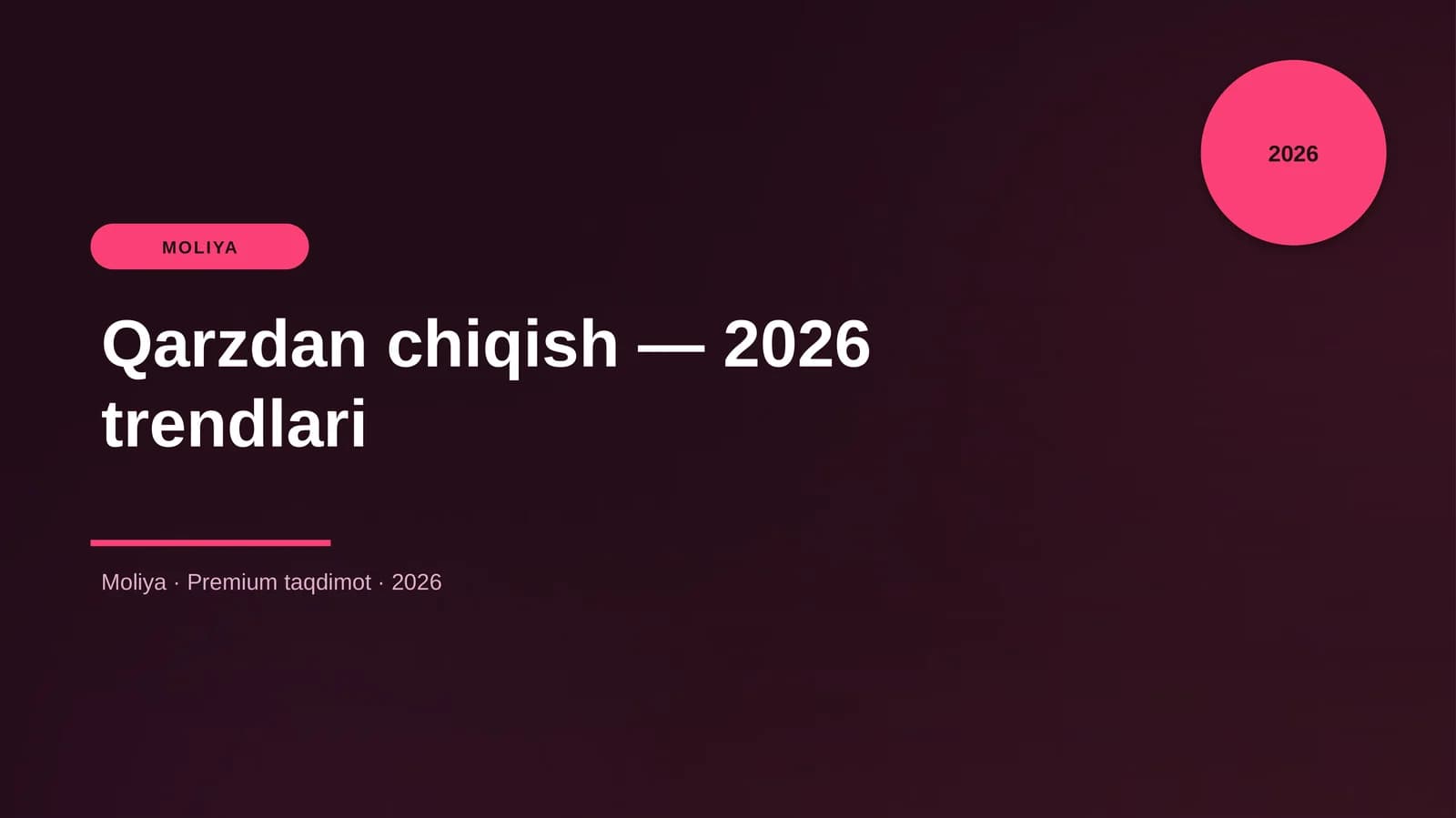Qarzdan chiqish — 2026 trendlari
