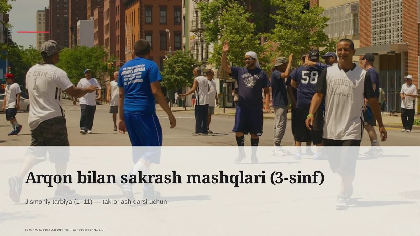 Arqon bilan sakrash mashqlari (3-sinf)