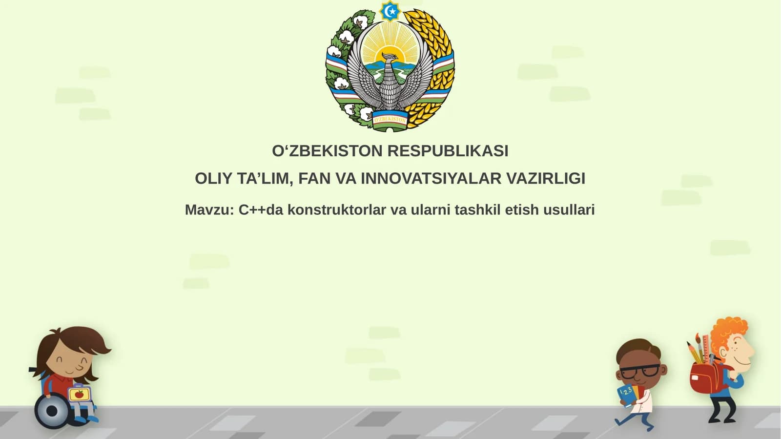 C++dakonstruktorlarvaularnitashkiletishusullari