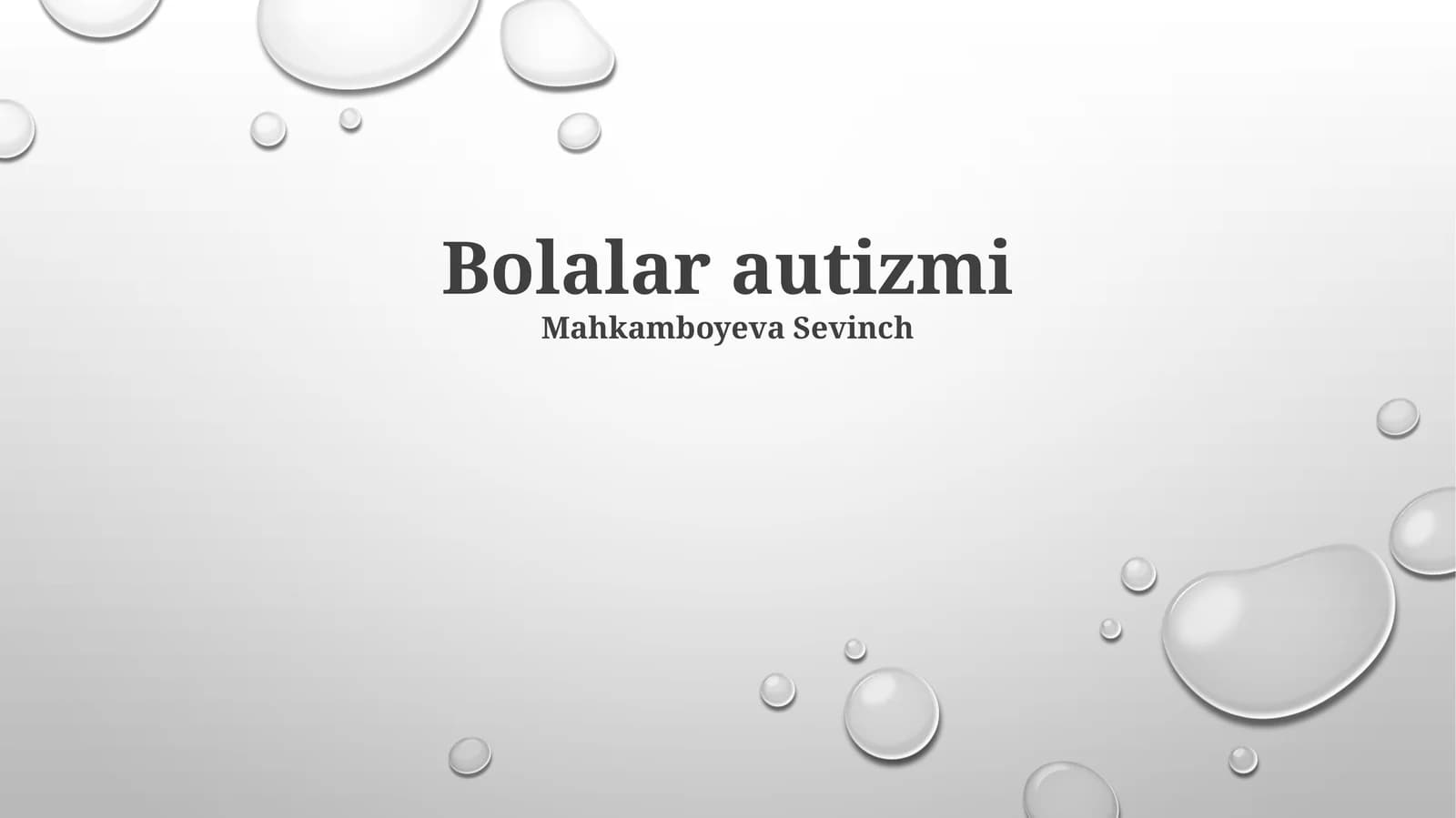 Bolalar autizmi