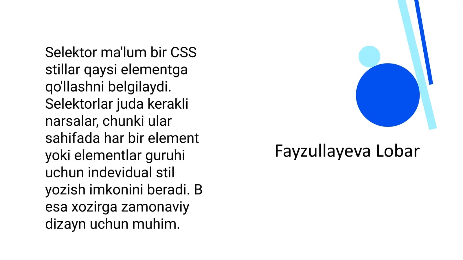 CSS selektorlari