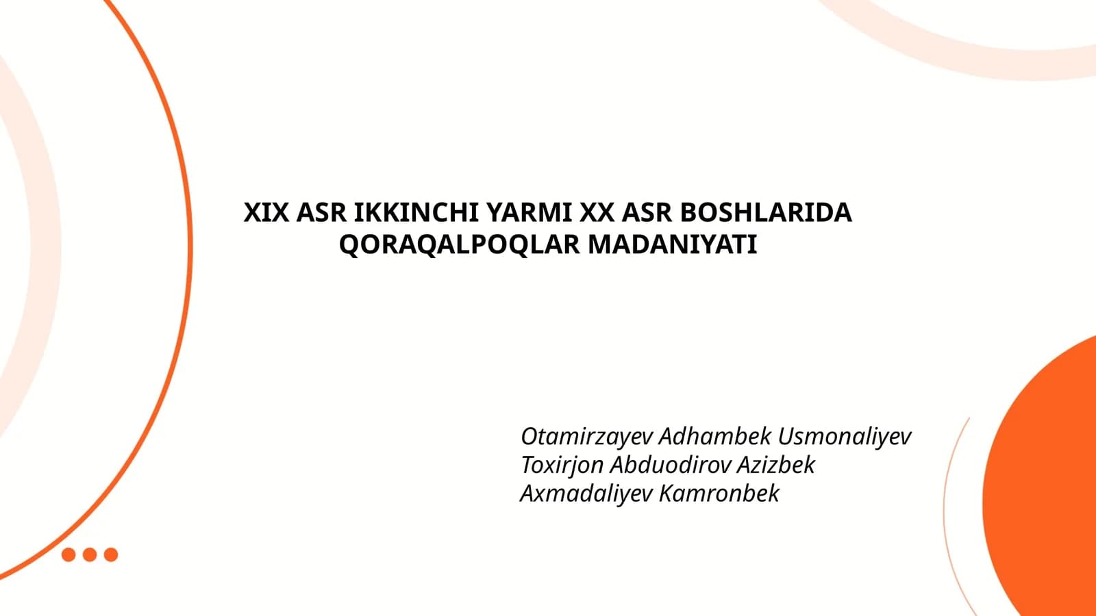 Qoraqalpoqlar Madaniyati