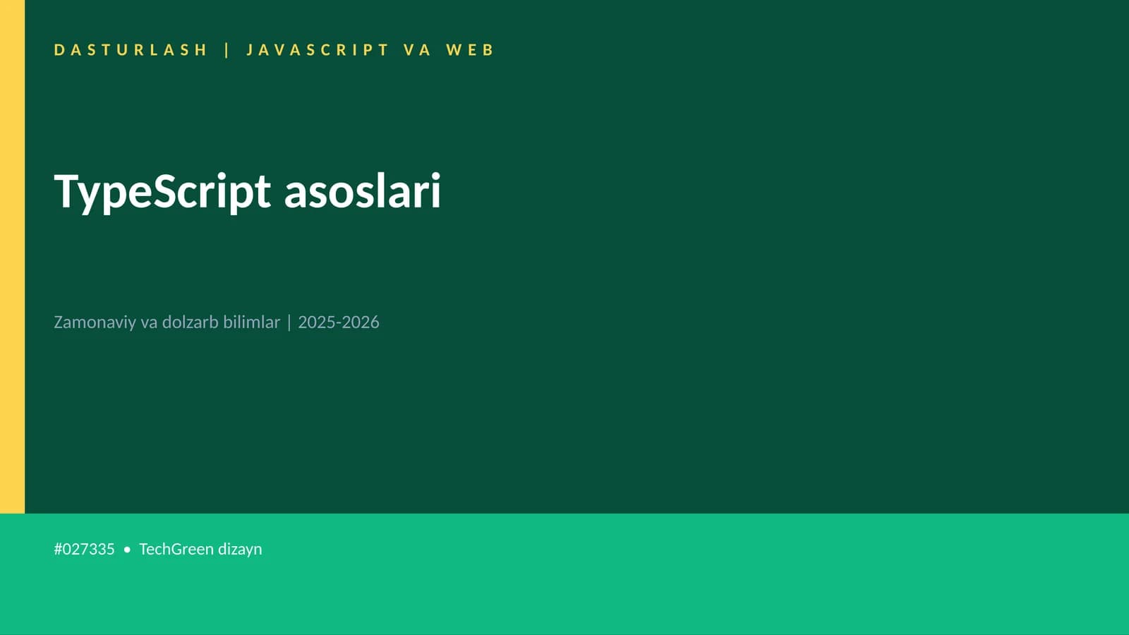 TypeScript asoslari