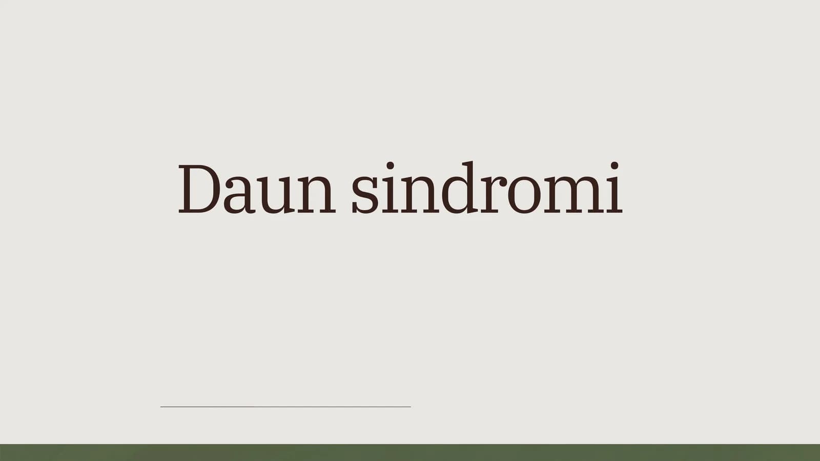 Daunsindromi
