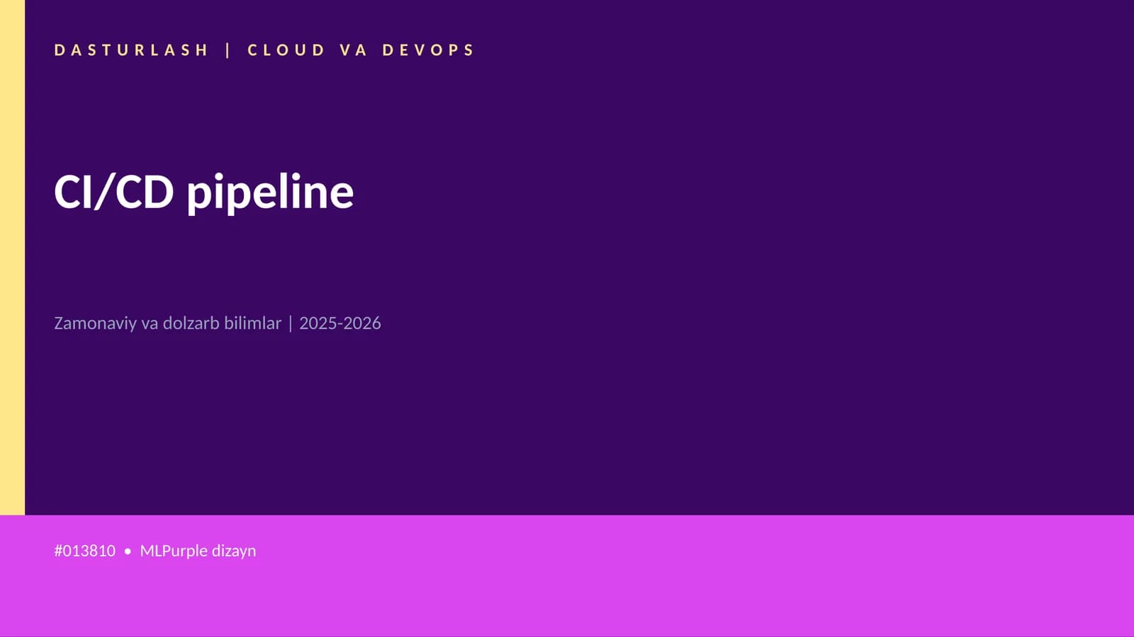 DASTURLASH | CLOUD VA DEVOPS