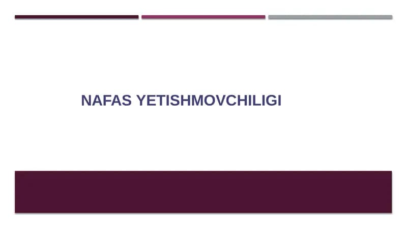 Nafas yetishmovchiligi