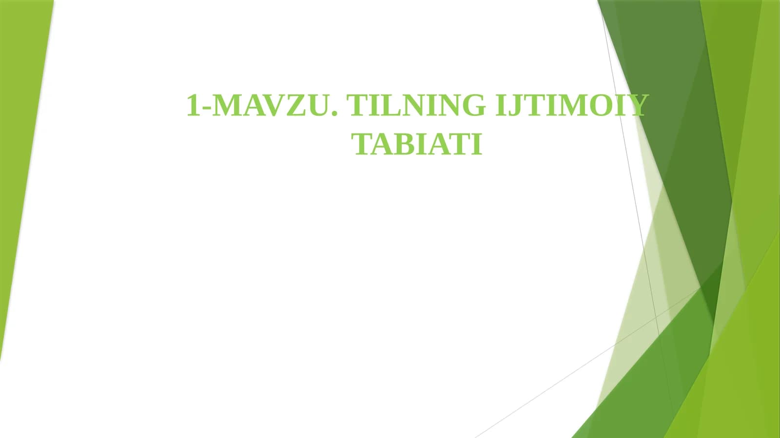 TILNING IJTIMOIY TABIATI