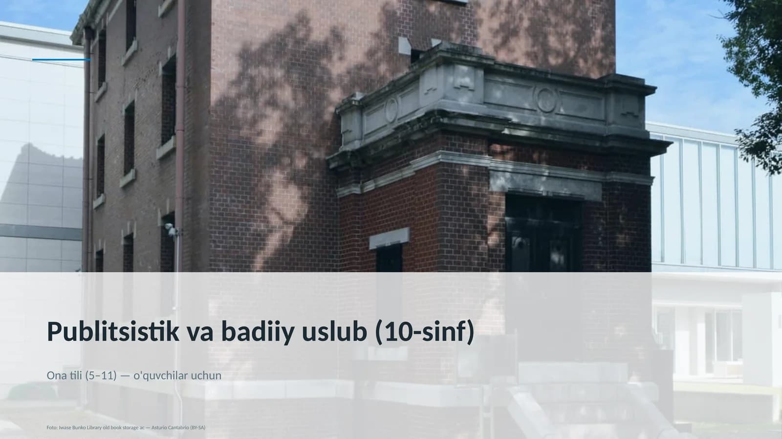 Publitsistik va badiiy uslub (10-sinf)