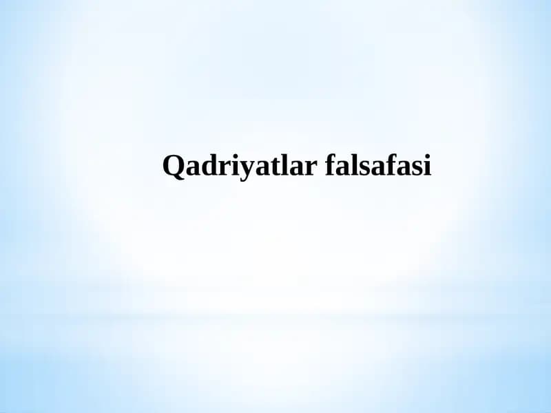 Qadriyatlarfalsafasi