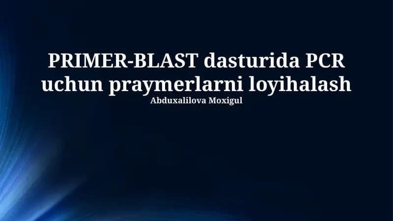 PRIMER-BLAST dasturi