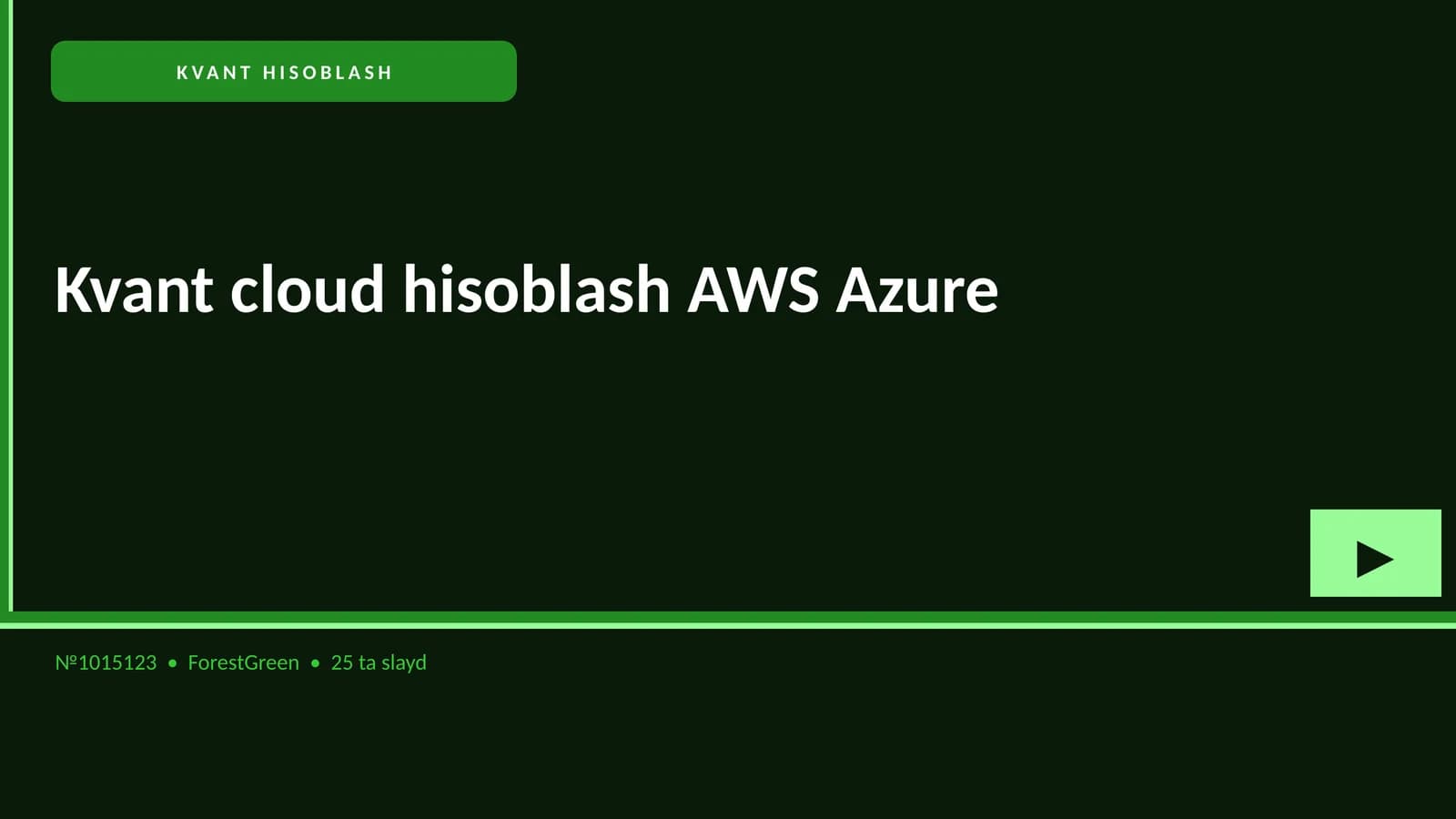 KVANT HISOBLASH