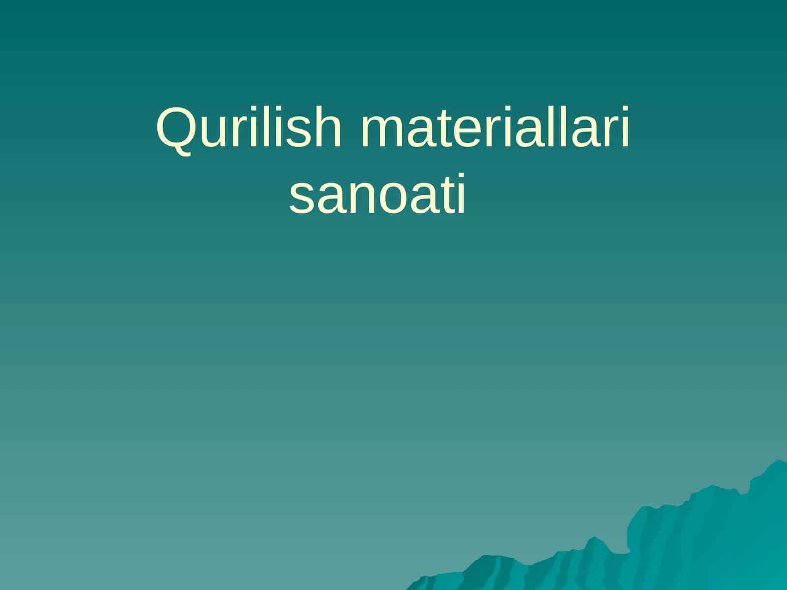 Qurilish materiallari sanoati