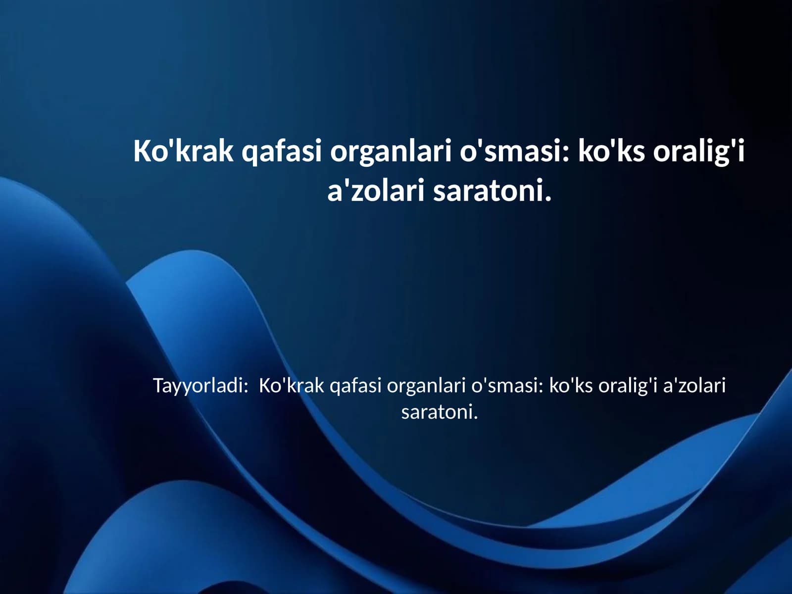 Ko'ks oralig'i o'smalari