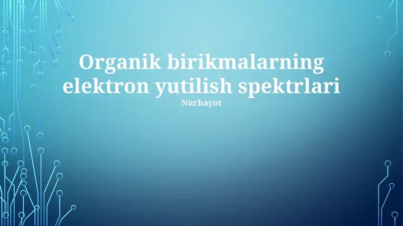 Elektron yutilish spektrlari