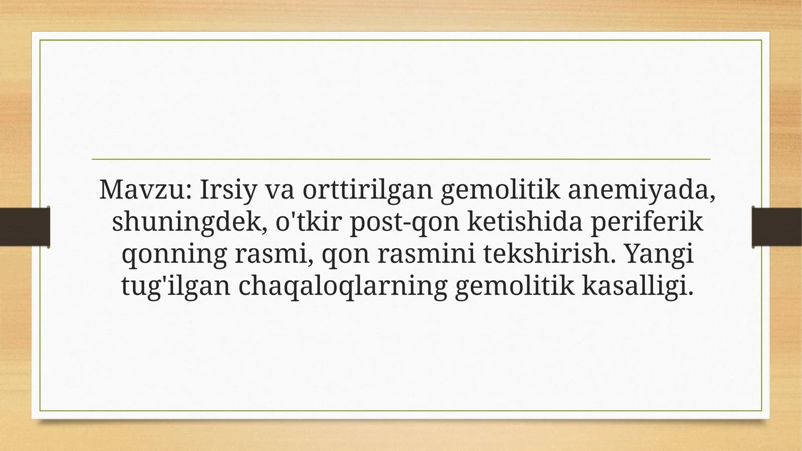 Gemolitika hemolitik anemiyalar