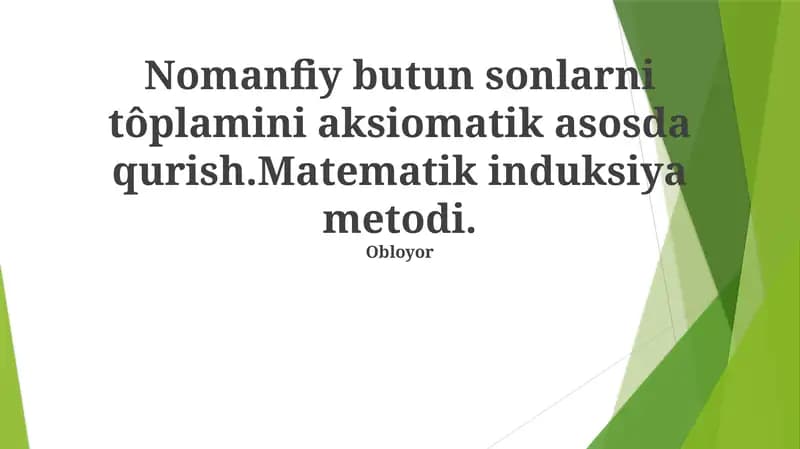 Matematik Induksiya