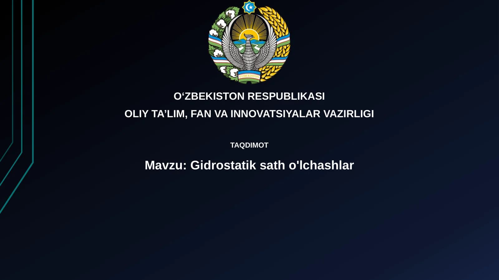 Gidrostatiksatho'lchashlar