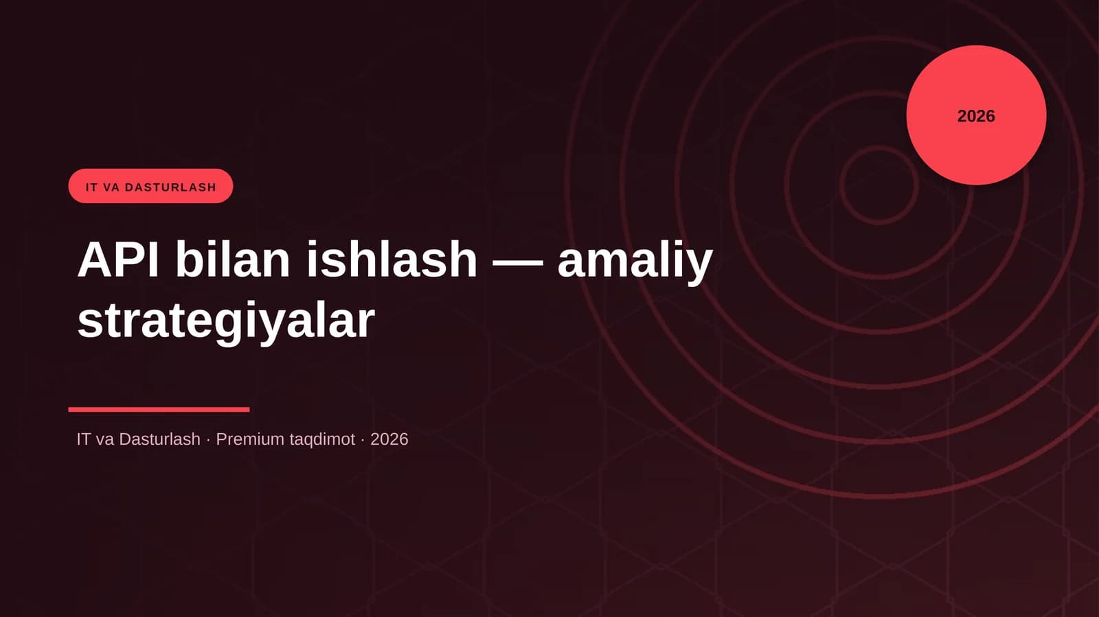 API bilan ishlash — amaliy strategiyalar