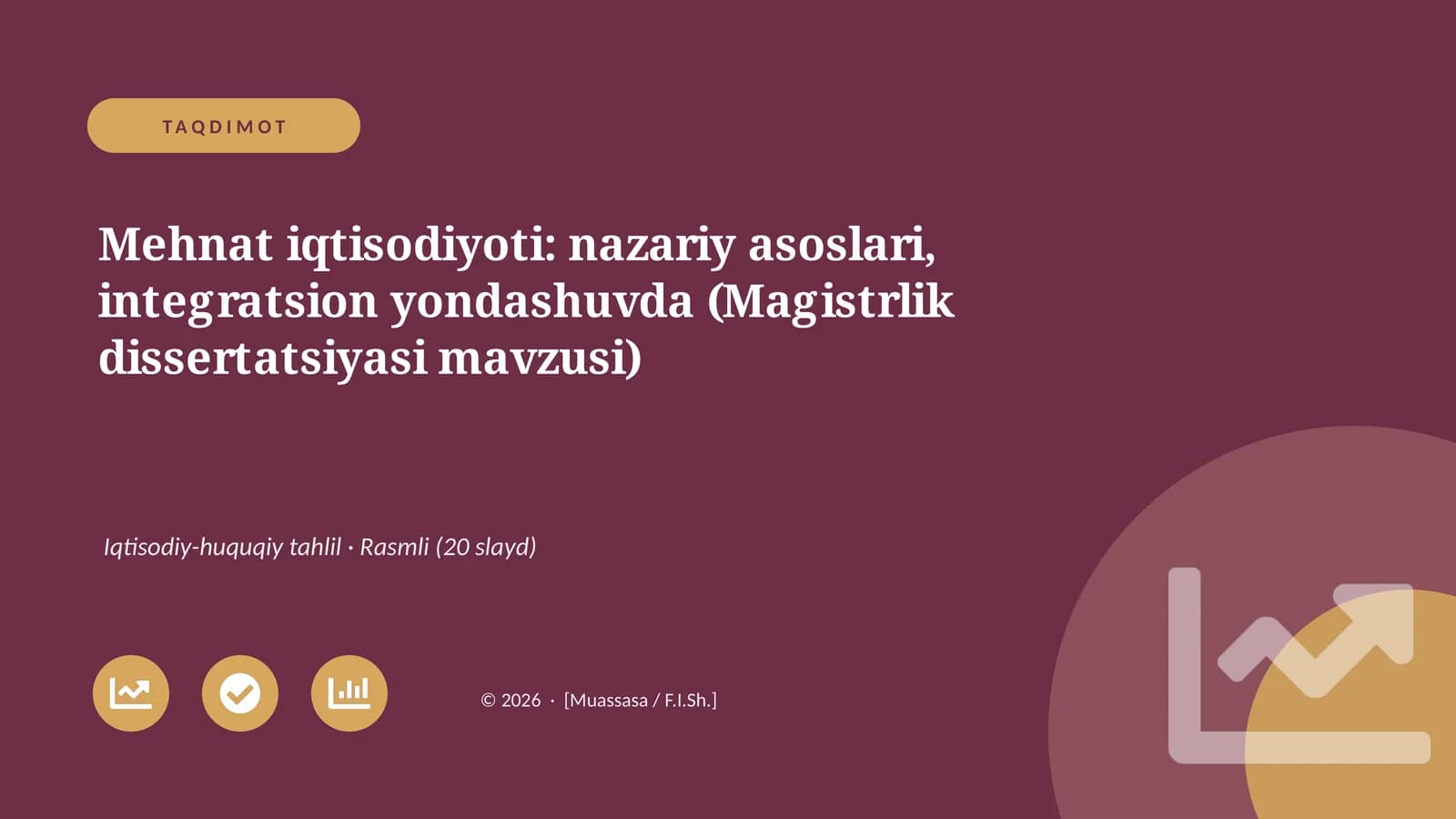 Mehnat iqtisodiyoti: nazariy asoslari, integratsion yondashuvda (Magistrlik dissertatsiyasi mavzusi)