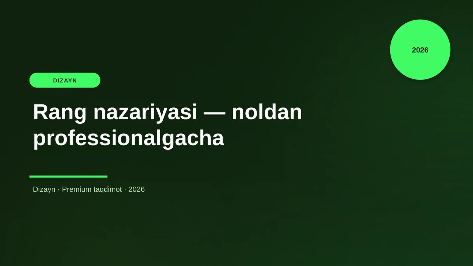 Rang nazariyasi — noldan professionalgacha