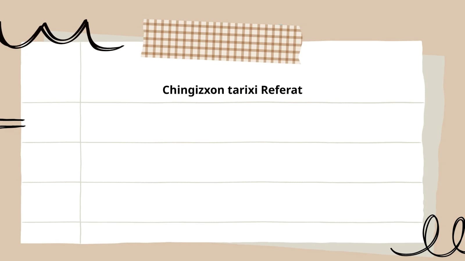 Chingizxon tarixi Referat