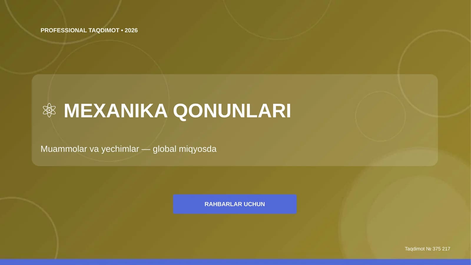 MEXANIKA QONUNLARI