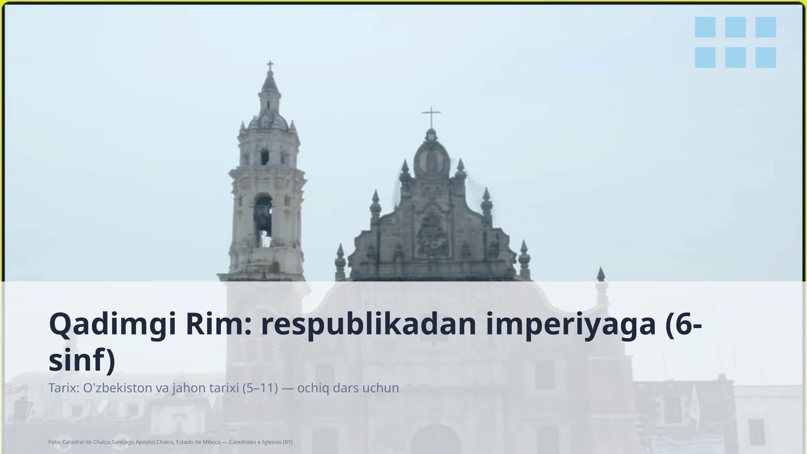 Qadimgi Rim: respublikadan imperiyaga (6-sinf)