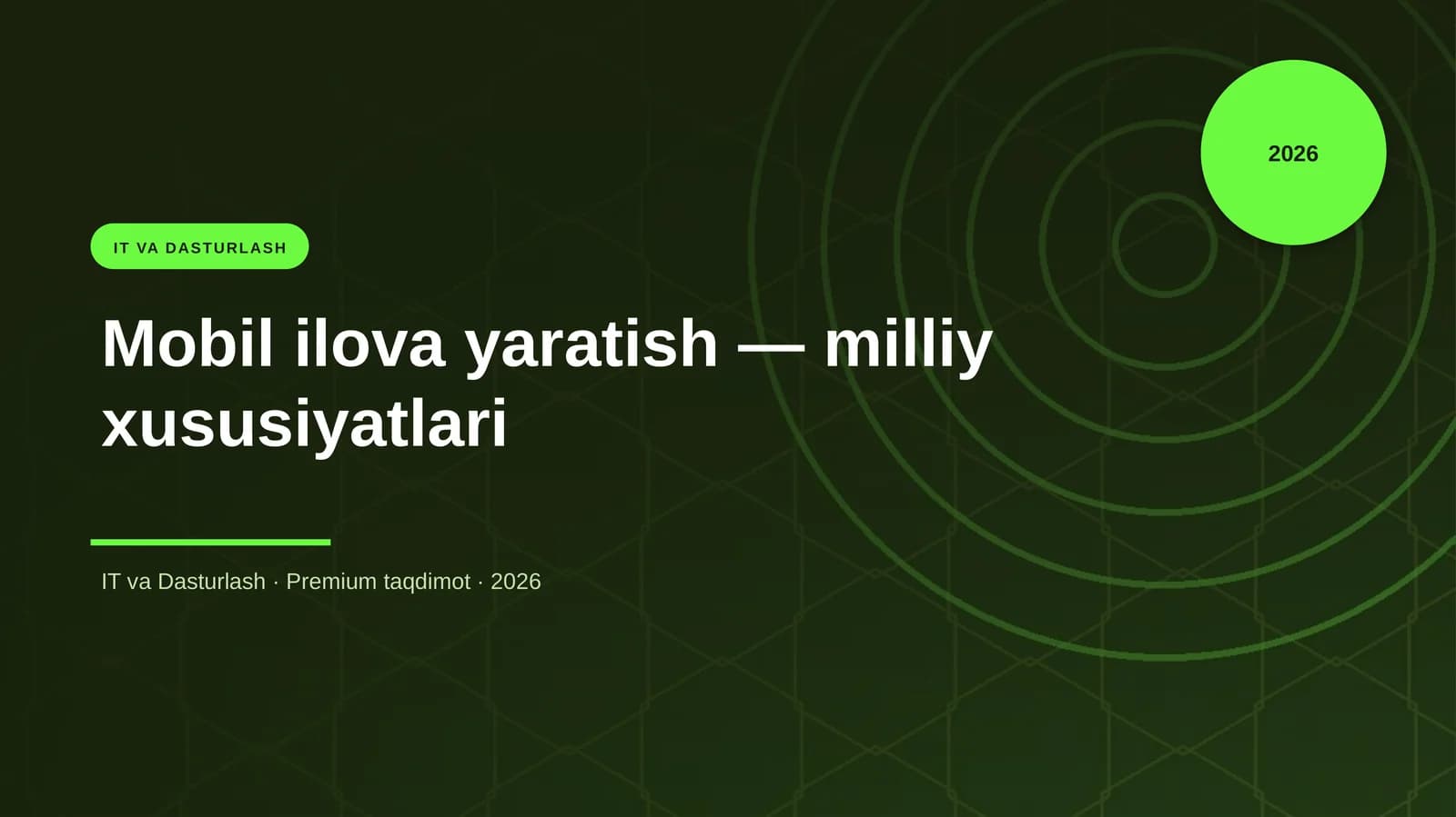 Mobil ilova yaratish — milliy xususiyatlari