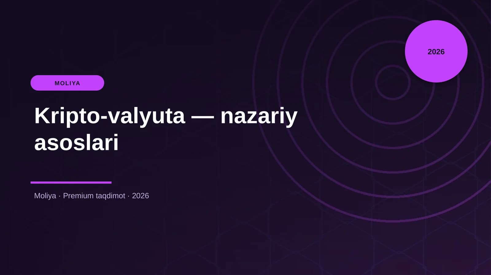Kripto-valyuta — nazariy asoslari