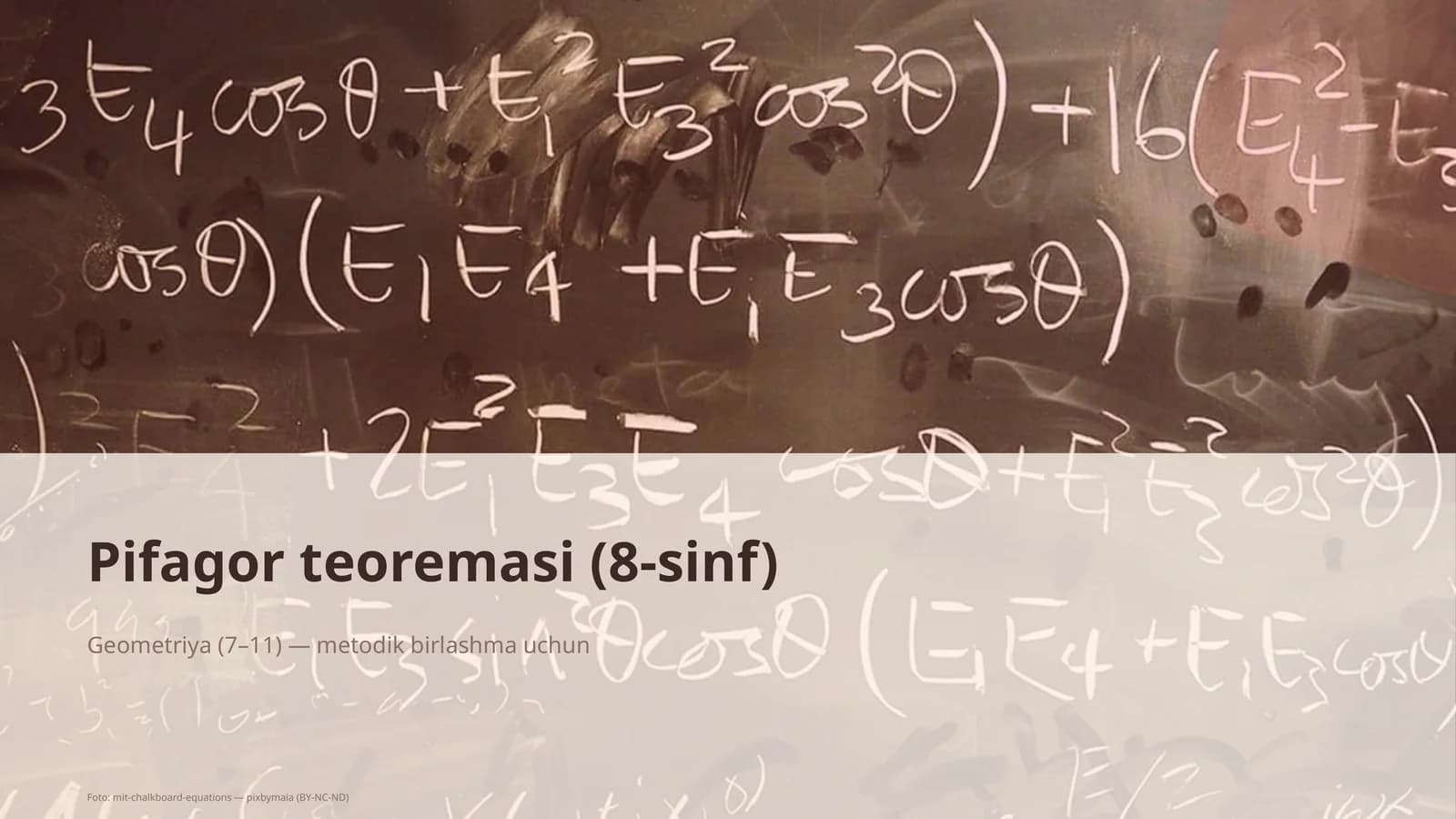 Pifagor teoremasi (8-sinf)