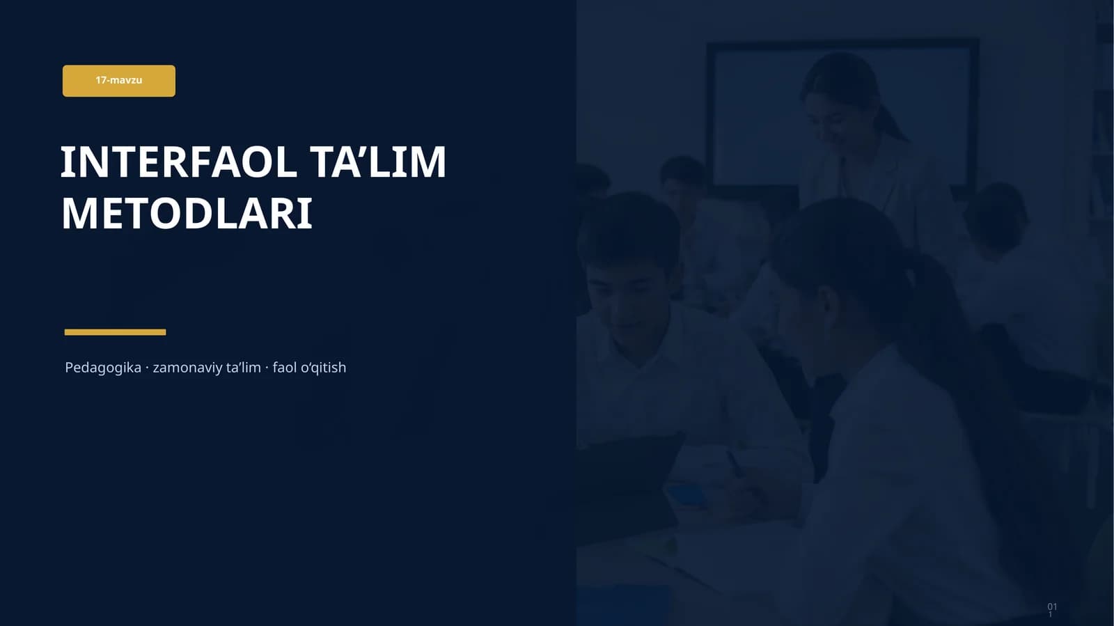 17-mavzu INTERFAOL TA’LIM METODLARI