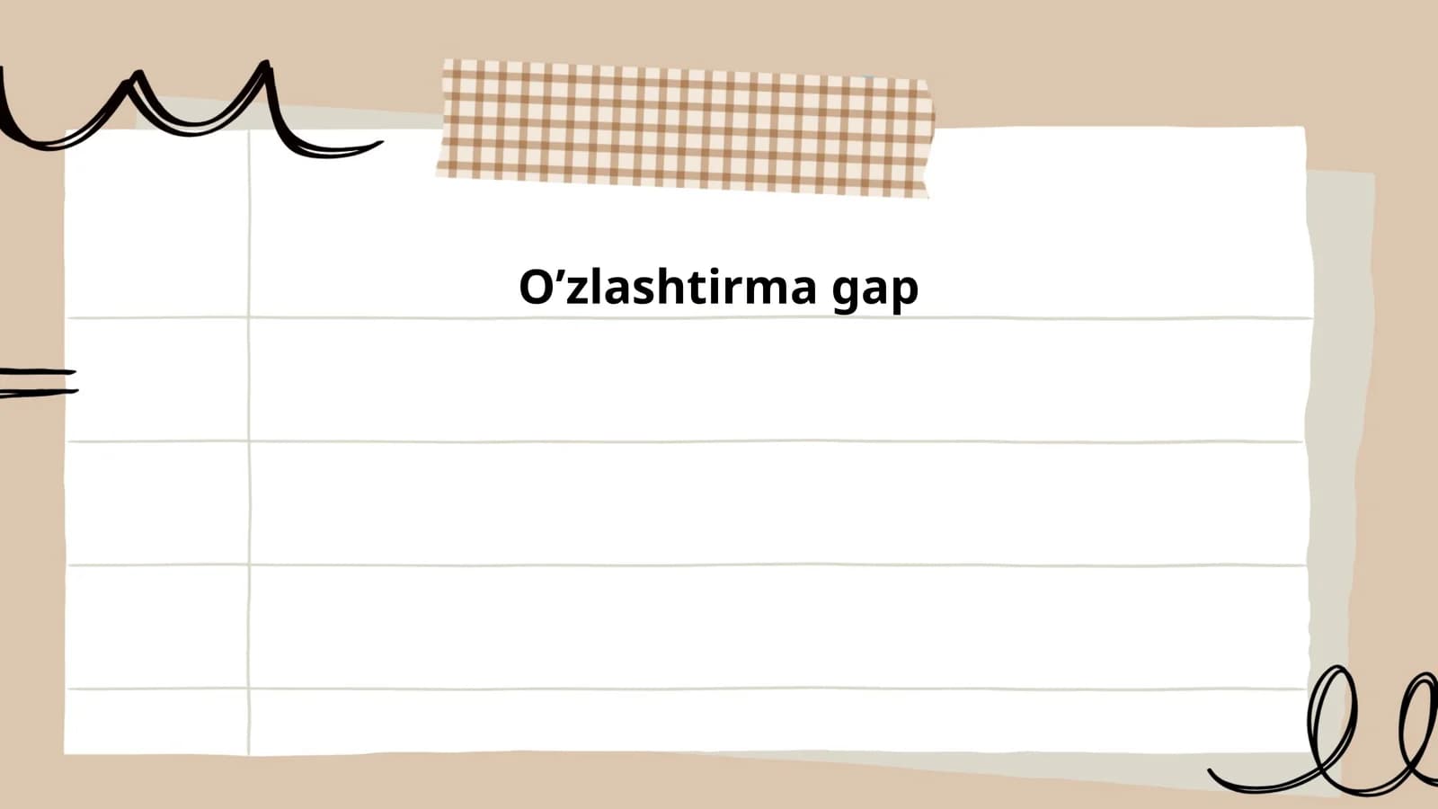Oʻzlashtirma gap