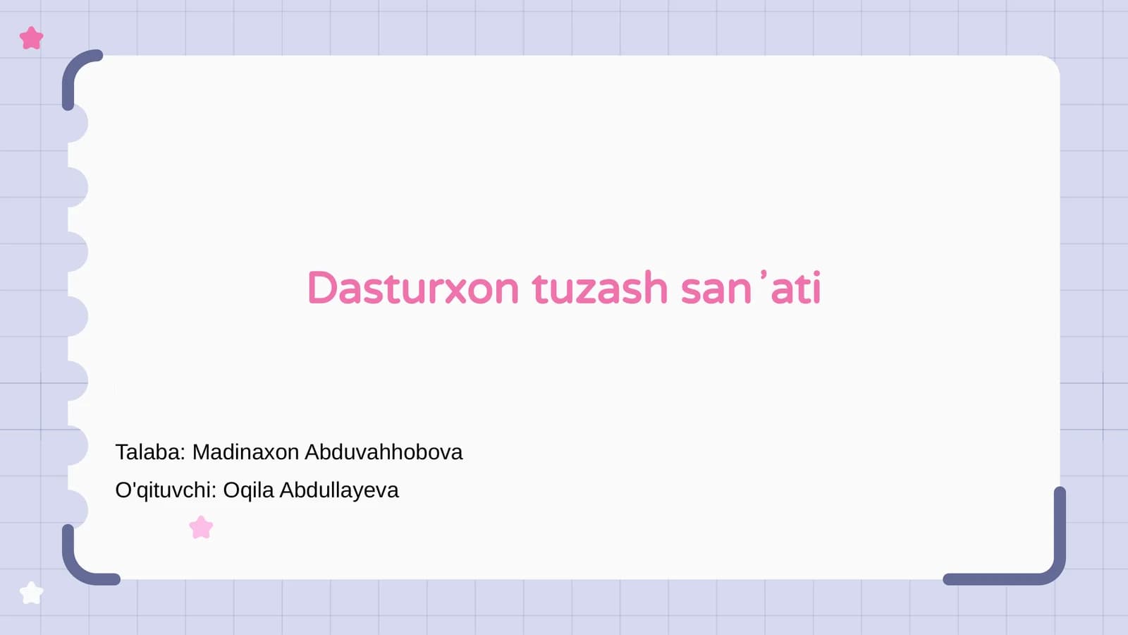Dasturxon tuzash sanʼati