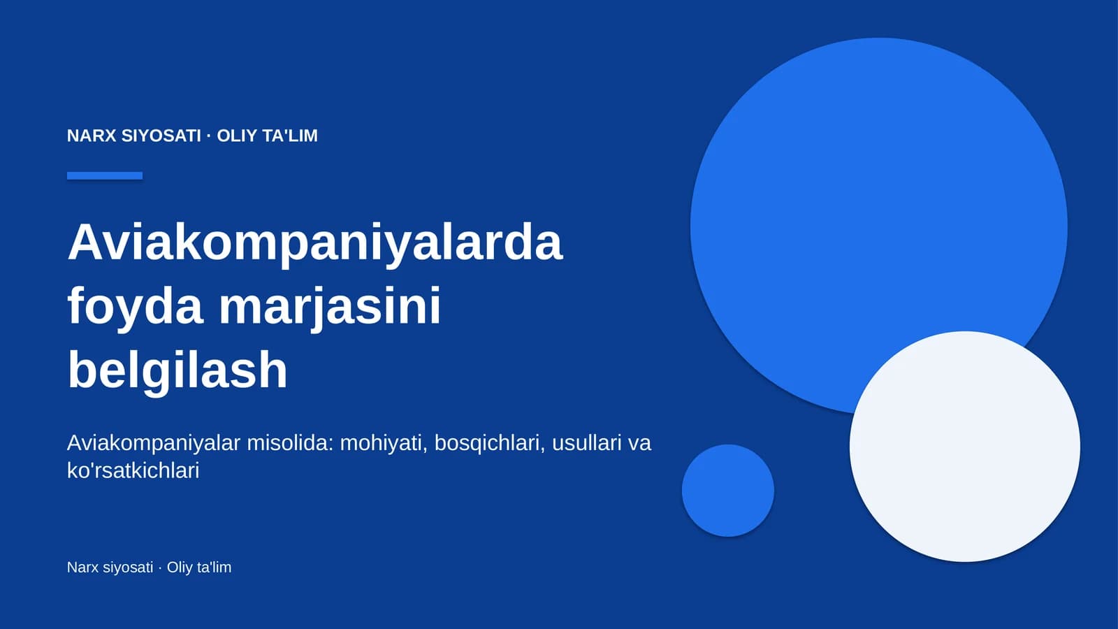 Foyda marjasini belgilash: mohiyati