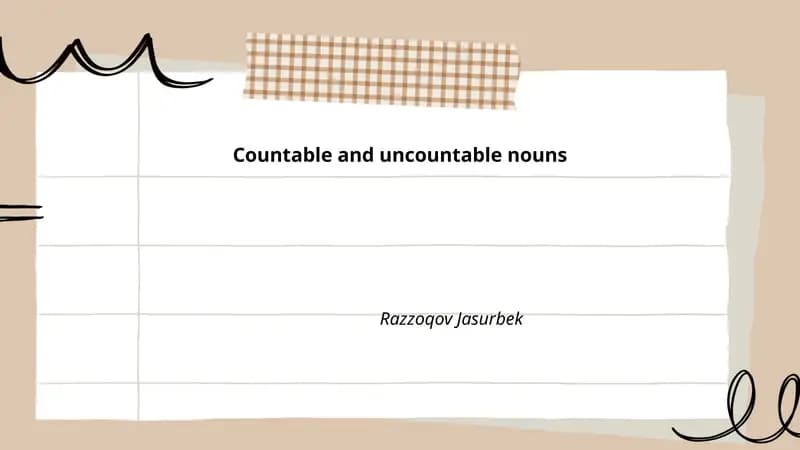 Countable and uncountable nouns