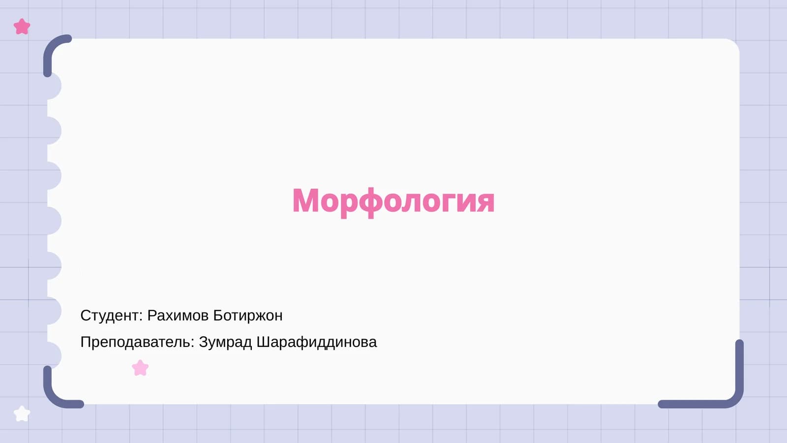 Морфология
