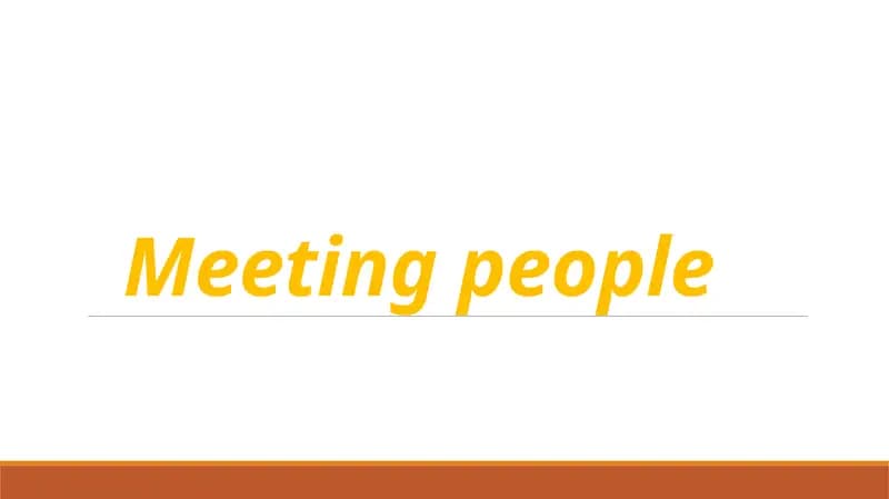 Meeting People